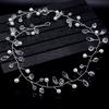 DIEZI Elegant Women Hair Accessories Bridal Headband Crystal Pearl Hairband Head Ornament Ladies New Hair Jewelry For Wedding