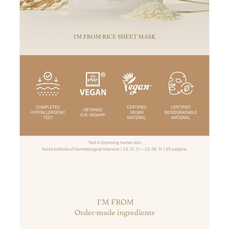 I'm from - Rice Sheet Mask Bundle Set