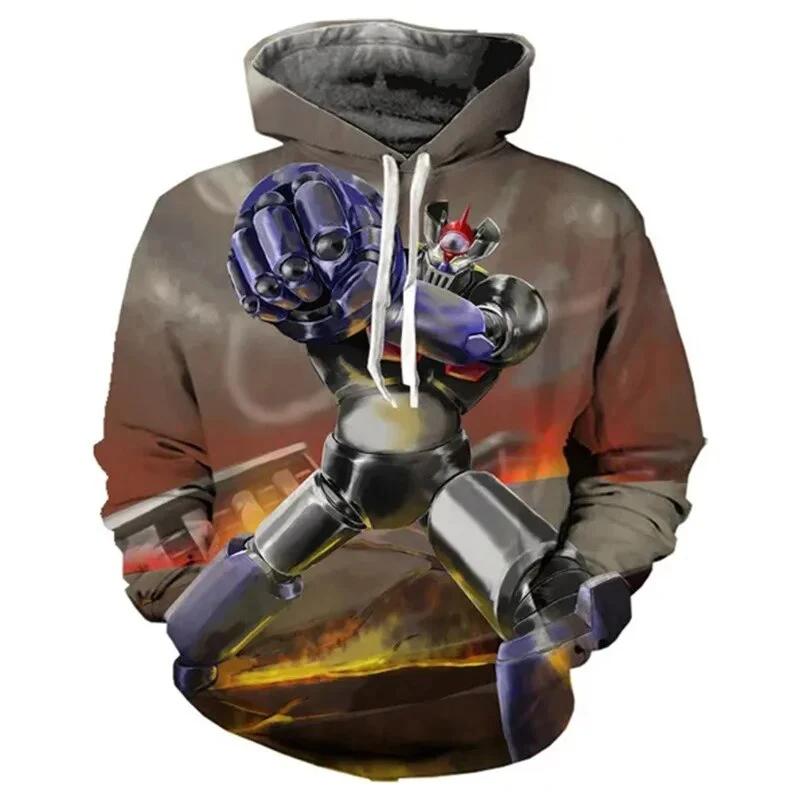 Anime Mazinger Z Hoodies 3D Print Hoodie Men/women Long Sleeve Fashion Hooded Men Fashion Kids Hoodie Y2K Unisex Clothing