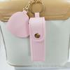 Heart-Shaped Red Leather Mini Bag with Makeup Mirror & Lipstick Charm for Girls