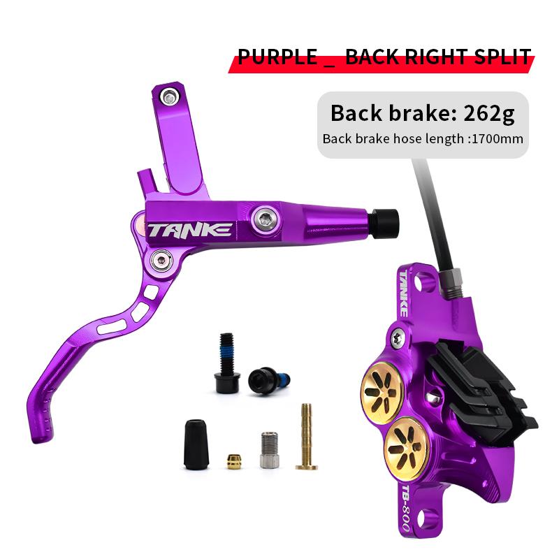 TANKE MTB 4 Piston Hydraulic Disc Brake 900/1700mm  4 Piston Resin Brake Pads Oil Pressure AM DH Road MTB Ultralight Disc Brake