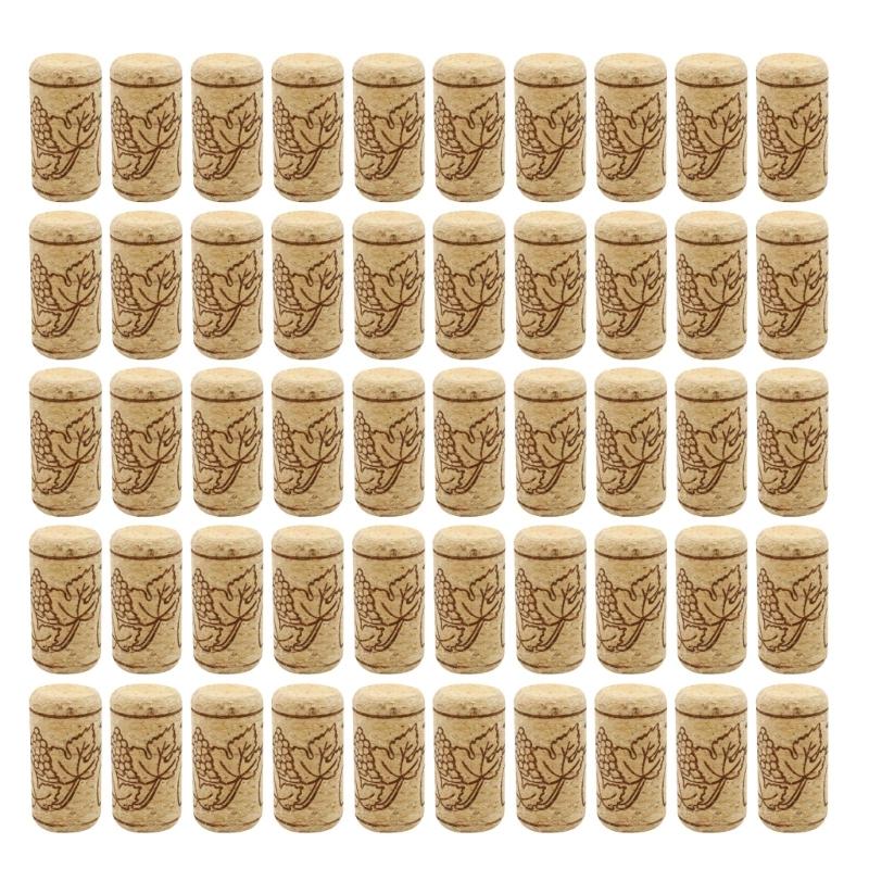 

50x Straight Corks Stoppers 44x22mm Natural Wood Corks for Bottle Wine Unique Wine Corks Leakproof Replacement Stoppers 1