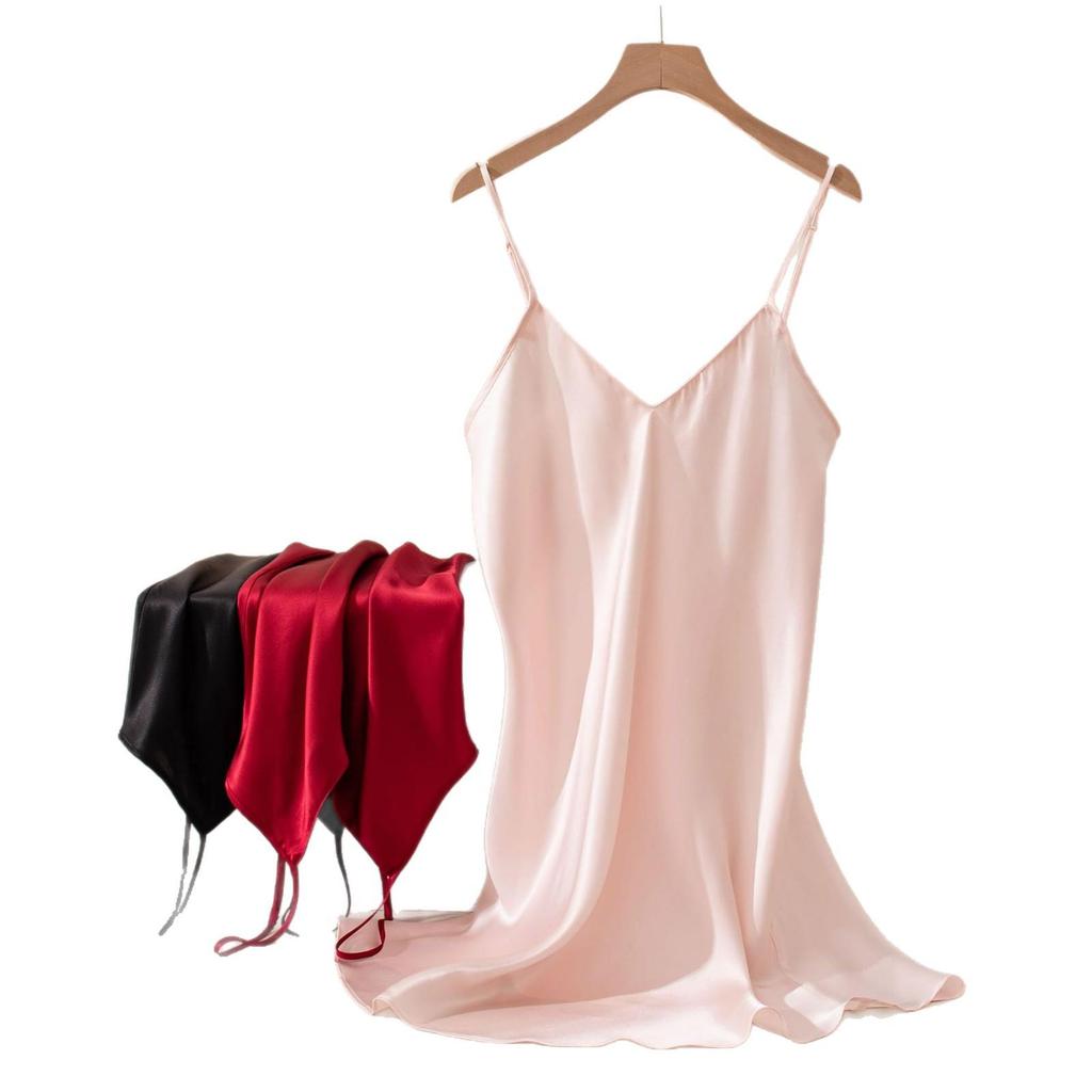 Women's Chic Mulberry Silk Camisole Pajamas - Luxurious and Sensual Homewear