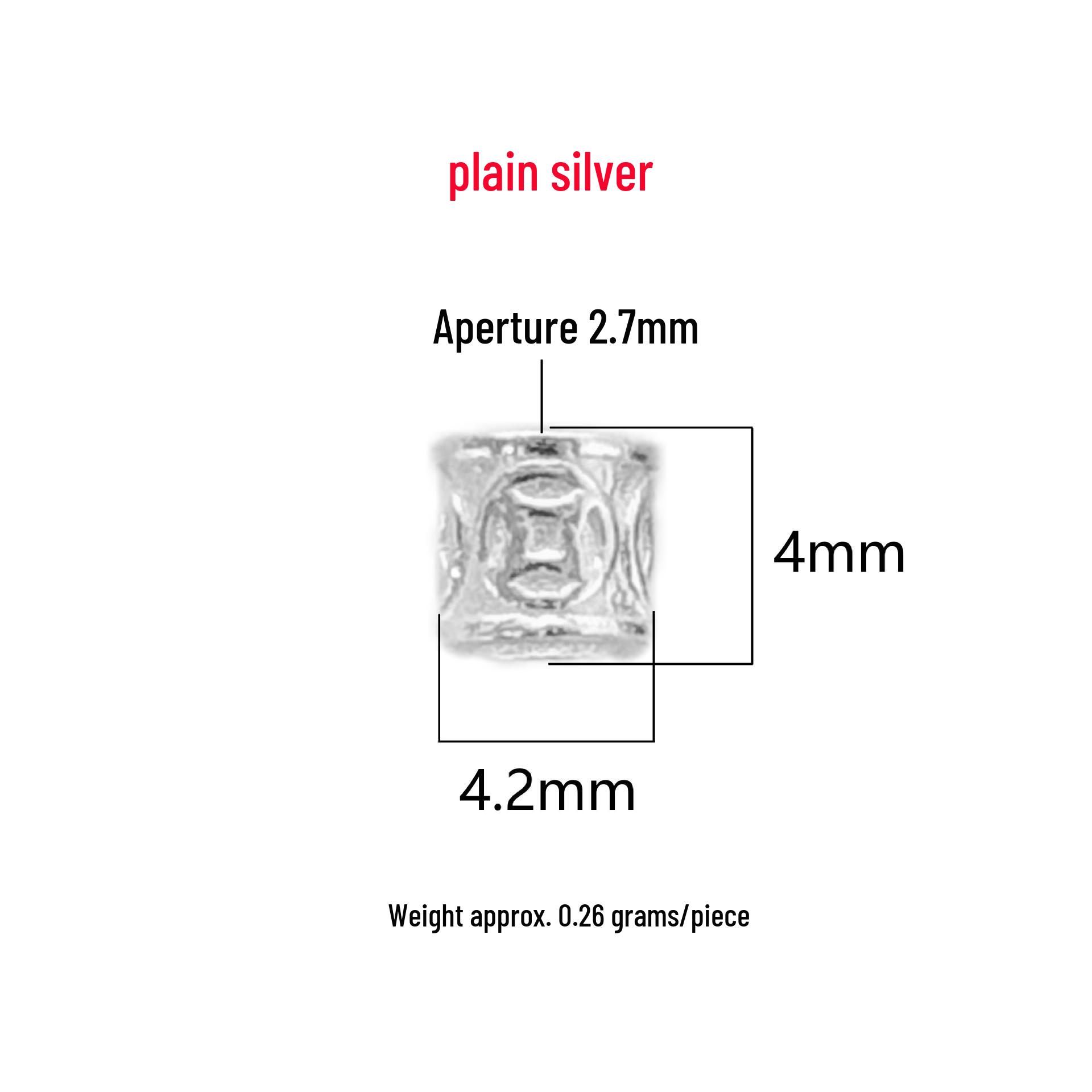 S999 Sterling Silver Cylinder Spacer Beads for DIY Retro Chinese-Style Bracelets and Necklaces 999 Pure Silver