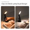 Eye Protection Foldable Desk Lamp USB Charging 3 Color LED Clip Reading Light Energy Saving Adjustable Brightness Study Lamp