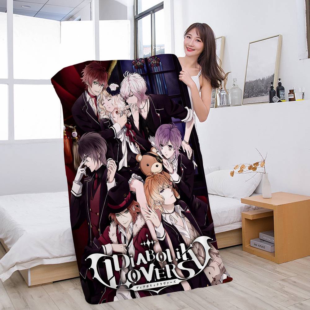 Anime D-Diabolik Lovers Big Microfiber Beach Towels Quick Dry Towel Sand Beach Towels Pool Towel for Travel Swim Pool Yoga W30*H60(CM)