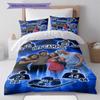 Außerhalb des Campus Charakter Gruppenfoto Druck 3-teiliges Bettbezug-Set Hockey Romantik Bettwäsche Schlafzimmer Heimdekoration Ohne Kissenkern