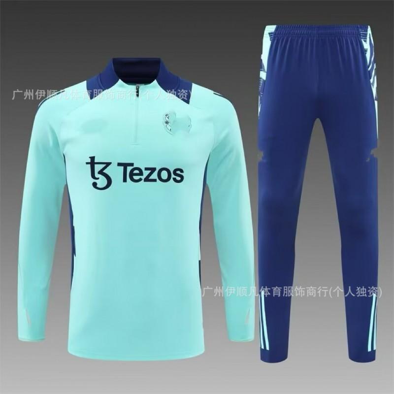 Heren Dames Voetbal Trainingsshirt Halve Rits Opwarmshirt Napoli PSG AC Milan Brazilië Manchester United Fans