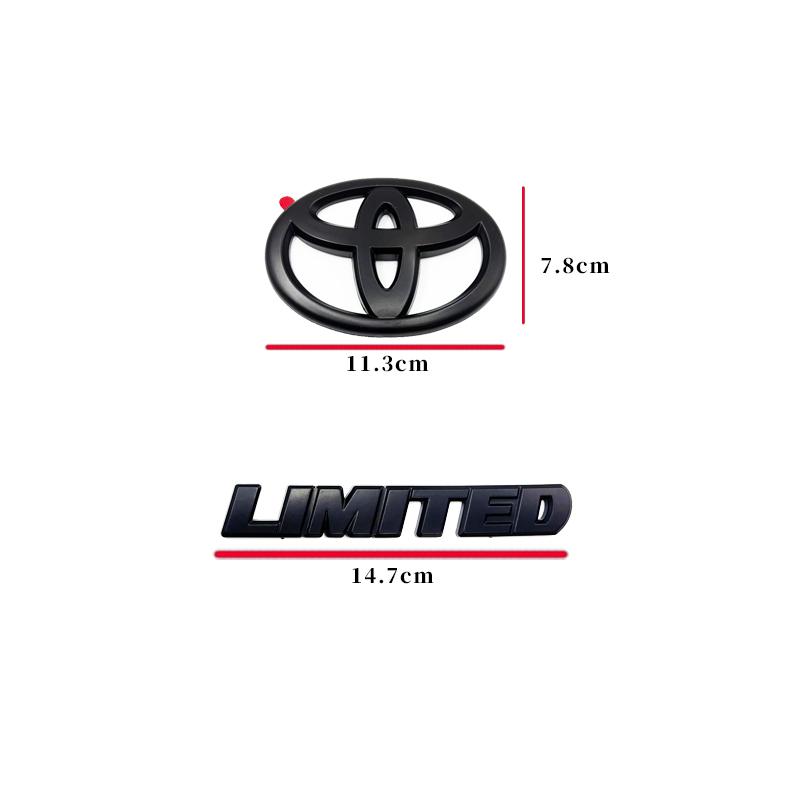 Juego de 4 Emblemas con Logotipo en ABS Negro Mate para TOYOTA RAV4 XLE XLE LIMITED 2019-2024, Adhesivo para Maletero, Accesorio
