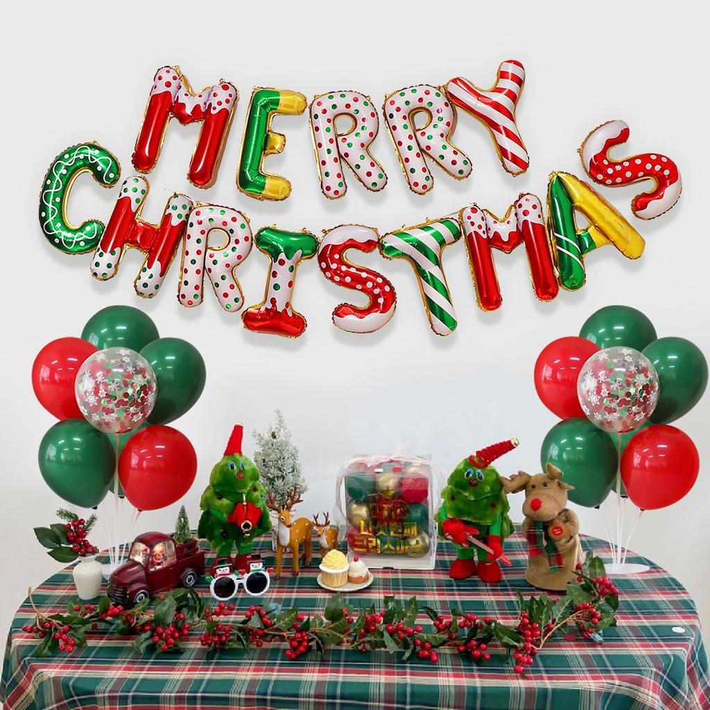 Christmas Party Balloon Decoration Set: Festive Backdrop & Kindergarten Team Building Atmosphere Decor