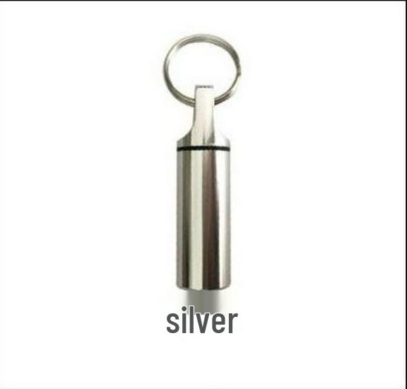 

Алюминиевый брелок-бутылочка для таблеток с плоской головкой: Водонепроницаемый отсек для хранения наушников
