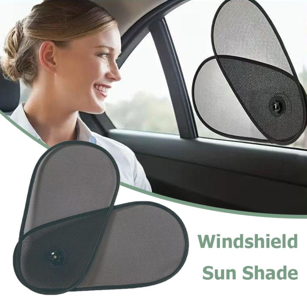Black Car Window Sun Shade Polyester Windshield UV Protection Shade Car Window Sun Visor