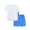 Kinderkleidungsset Hai besticktes Jungen-T-Shirt-Set Gestricktes Baumwoll-Kinder-Shorts-Set