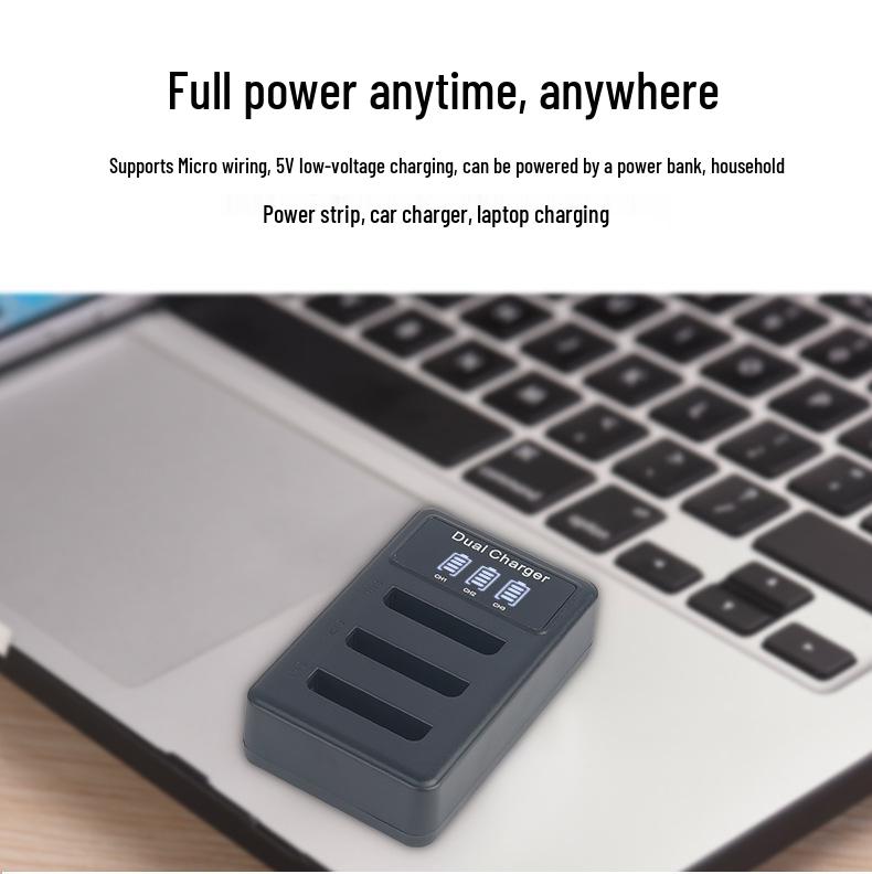 USB Triple Charger for Olympus LI-42B, LI42B, 40B, ENEL10, FUNP45 Camera Batteries