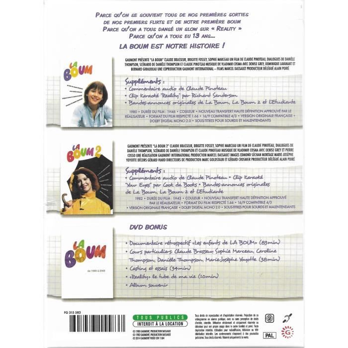Coffret 3 dvd : la boum et la boum 2 - films de claude pinoteau