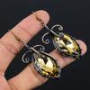 Smoky Topaz Earrings Gemstone Jewelry, 999 Copper Wire Wrapped Earrings, Handmade Beautiful Jewelry Earrings