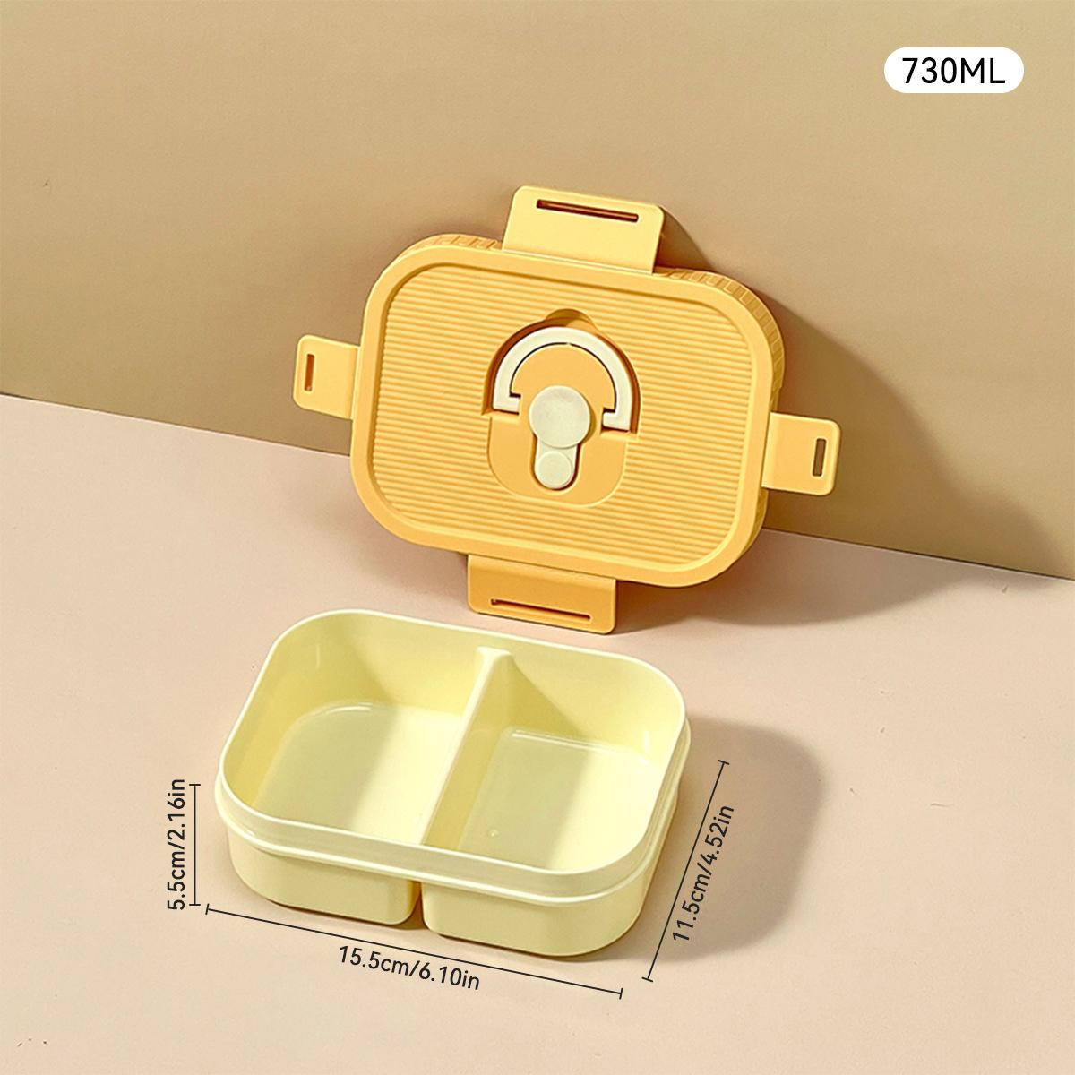 

Plastic Divided Bento Lunch Box For Children Students School Portable Leak-proof Food Container With Handle Microwave Safe