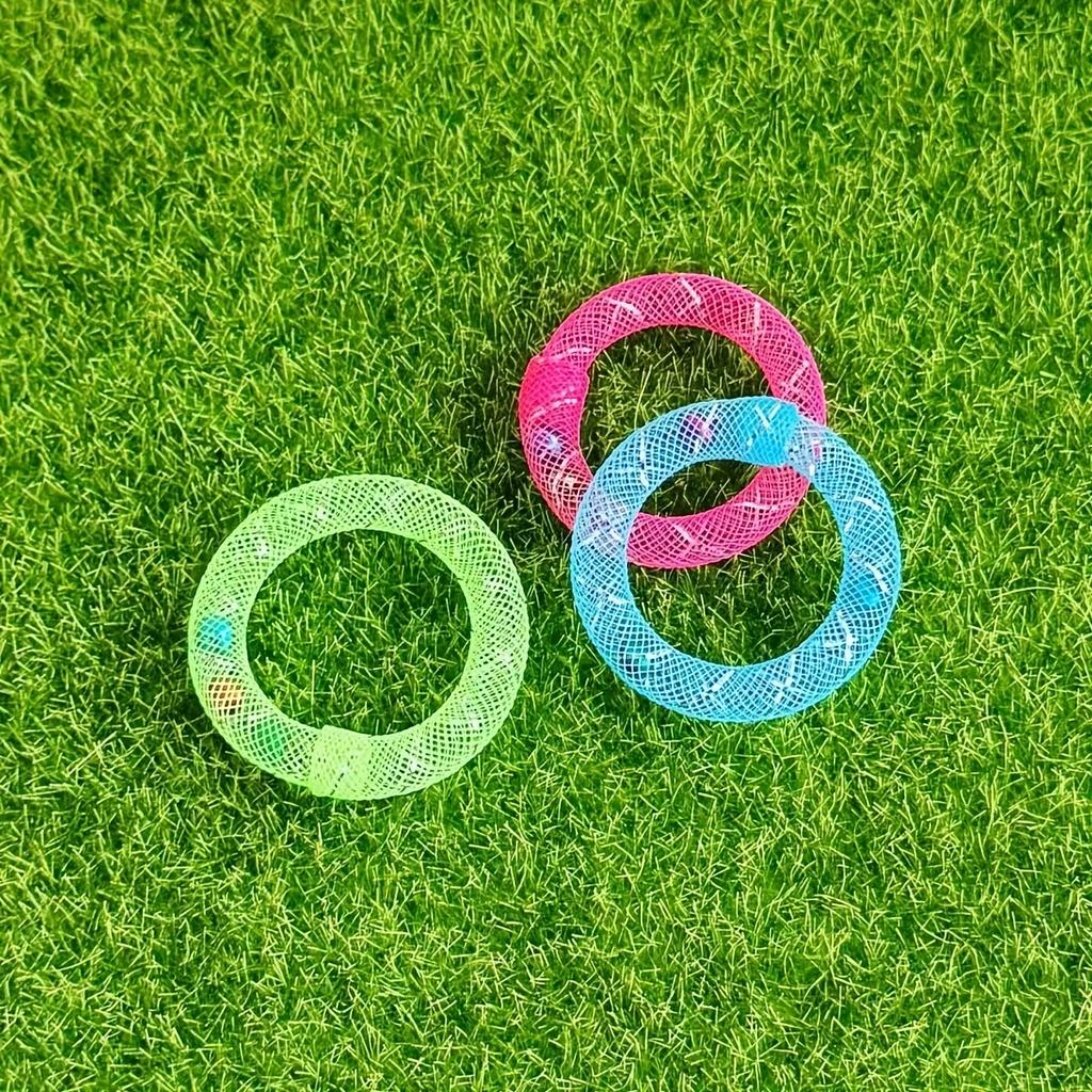 Cat Self-Playing Toy. Donut-Shaped Cat Soft Tube with Bell Sound, Bouncing Spring Cat Toy, Without Battery