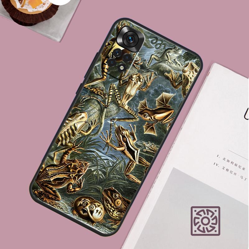 Vintage Retro Frog Mushrooms Case For Xiaomi Redmi Note 14 Pro 13 12 11 10 15 Pro Plus Redmi 15C 15 14C 13C 10C 12C Cover