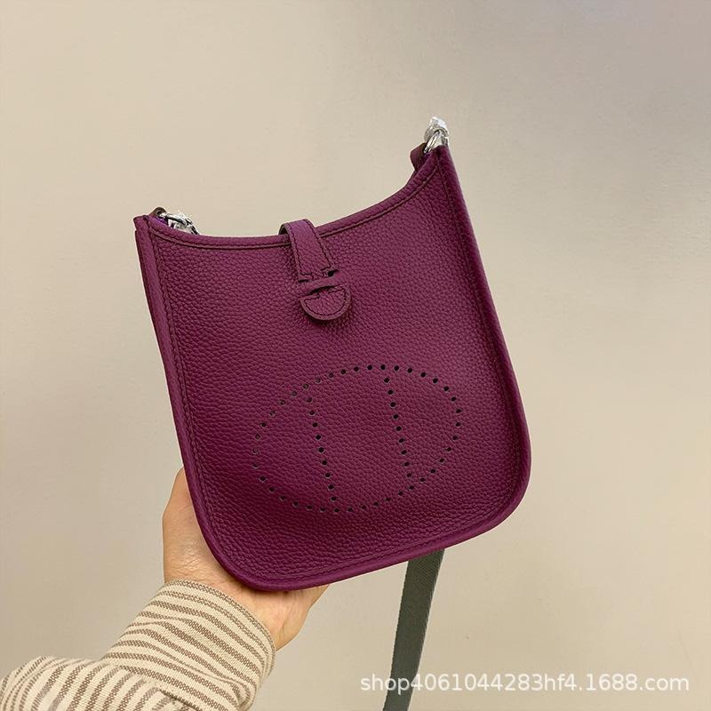 

17/29 Сумка шкіра TOGO шкіра одноплечова крос-боді маленька сумка жіноча легка розкіш сумка-відро 17*18*6cm