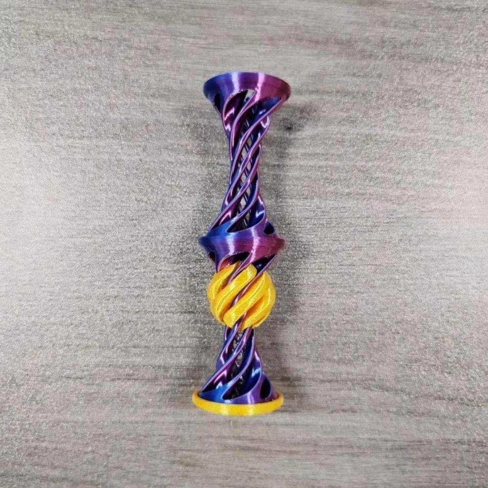 Double Layer Impossible Pyramid Passthrough Three-dimensional Diversification 3D Printing Spiral Desktop Decoration