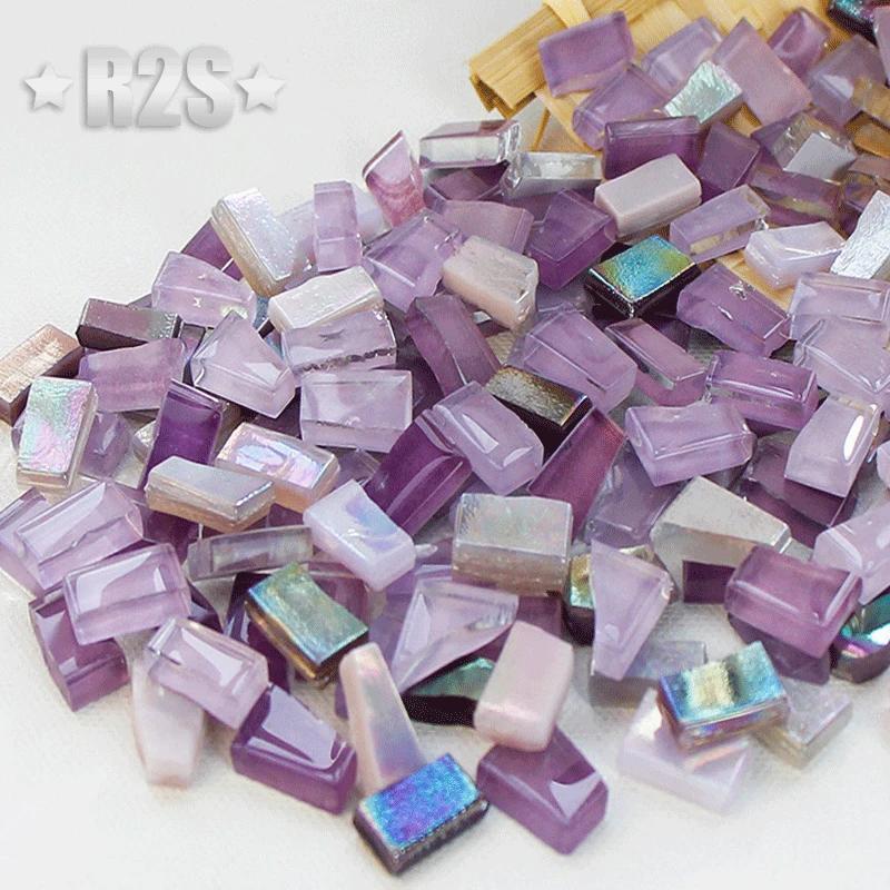 100g Glass Mosaic Tiles Multi Color Mosaic Piece DIY Mosaic Making Stones for Craft Hobby Arts Home Wall Decoration Arte