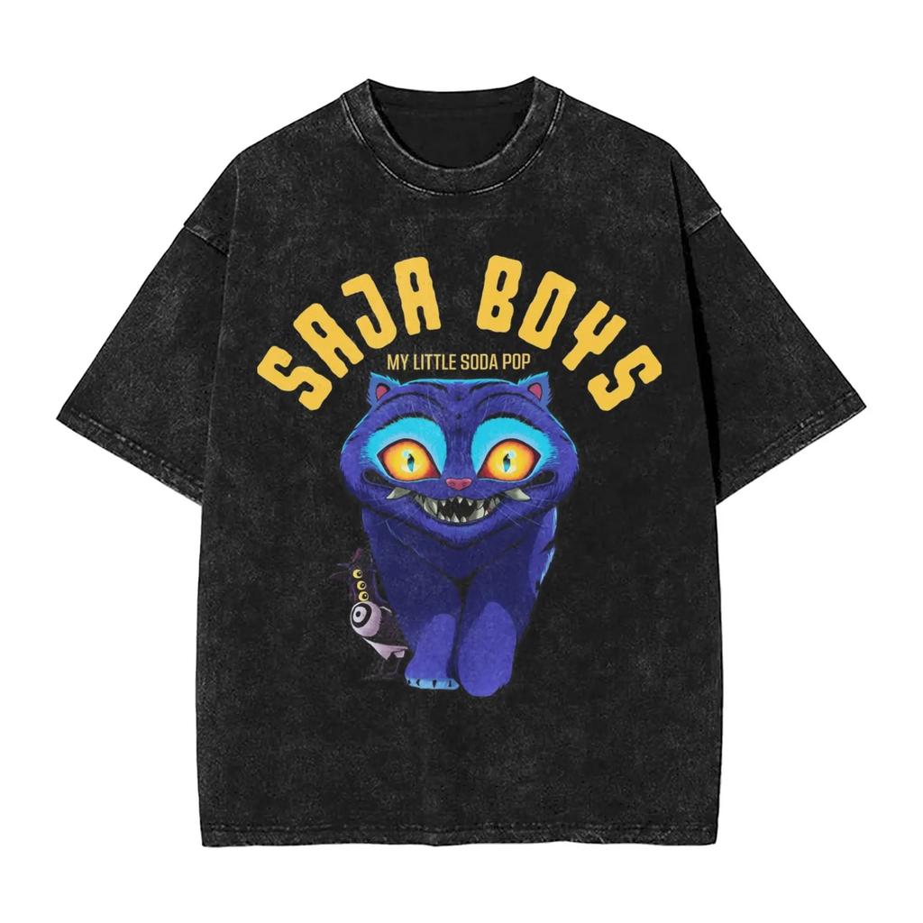 Huntrix Kpop Demon Hunters Mira Rumi  Zoey T Shirt Summer Washed T-Shirts Casual Hippie Tee Shirt for Men Print Top Tees 2025