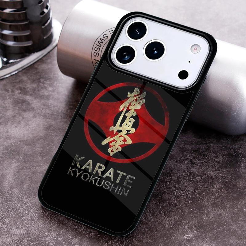 Kyokushin Karate Symbol Phone Case for iPhone 17 16 15 Pro Max Air 14 13 12 11 Plus Shockproof Capa Cover