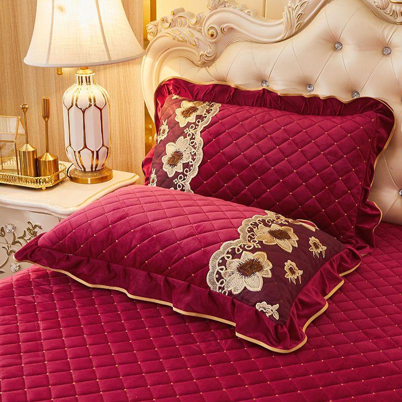 Thickened Cotton Crystal Fleece Pillowcase A Pair of Coral Fleece Flannel Pillowcase 48*74cm