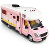 Zabawki w skali 1/32 Camper RV Samochód kempingowy, odlewany metal Pojazd rekreacyjny Udawaj, że bawisz się z napędem pull back Model Drzwi i markiza samochodu Otwarte światło Dźwięk dla chłopca dziewczynki