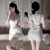 Hot Anime Movie Sexy Nurse Suits Uniform Cosplay Womens Costumes Short Sleeve Dress Hat Set Halloween Role Playing Party Gifts