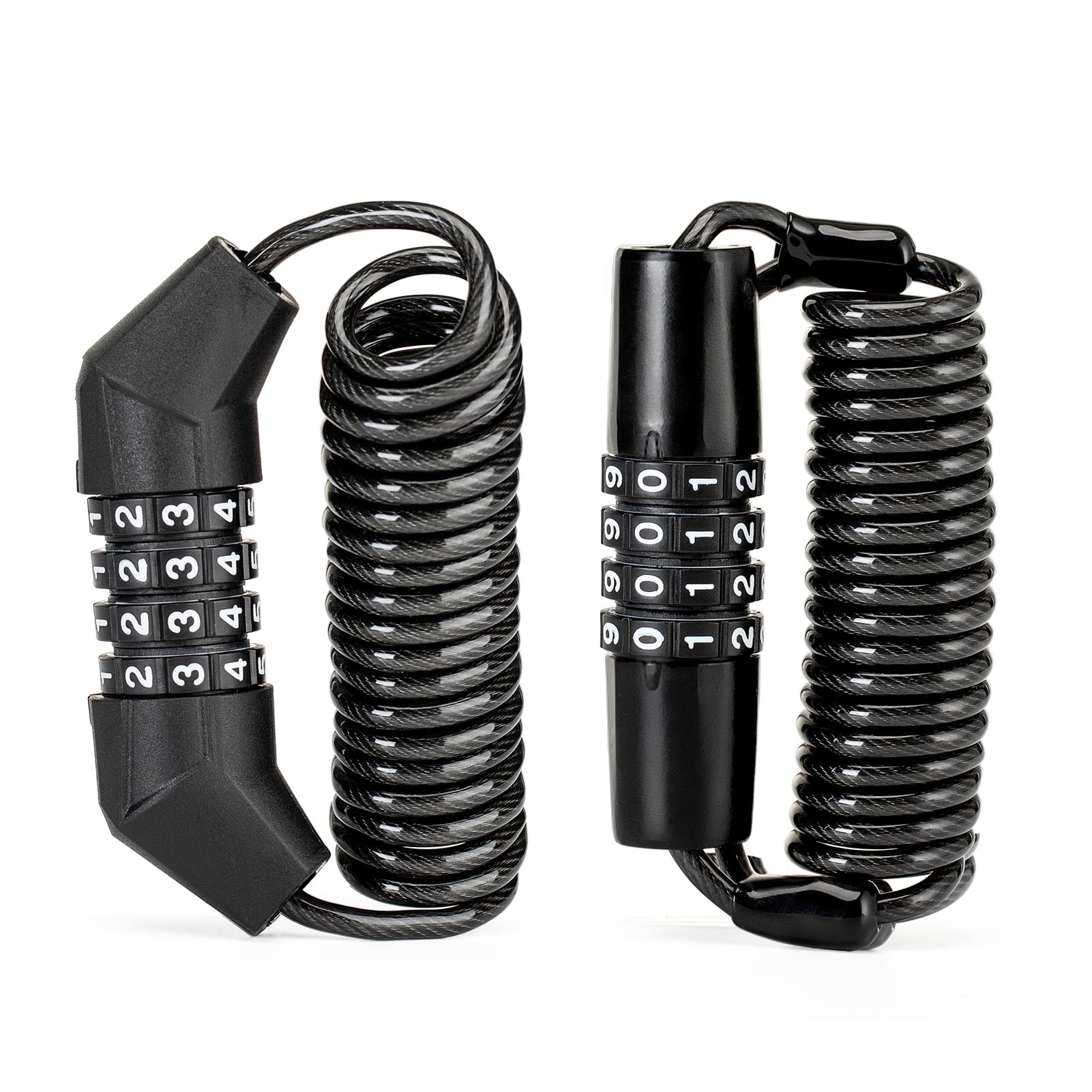 

ROCKBROS Велосипедный тросовый кодовый замок, совместимый с дорожным, электрическим, простой до 150 см, набор из 2 замков, 4-значная комбинация, без ключа, противоугонный, замок, сменный,