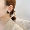 New Jewelry Fashion Black Bowknot Cube Crystal Earring Square Bow Earrings For Women Pretty Gift