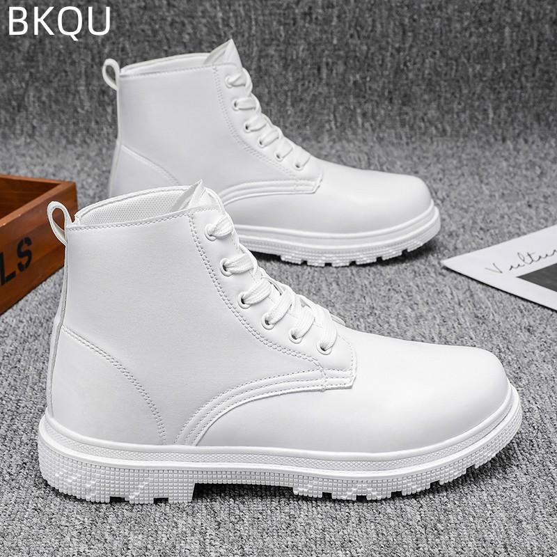 Nowe męskie buty wyjściowe Męskie buty narzędziowe Oddychająca wiosna Popularny trend Wysokie buty na wszystkie mecze Małe białe buty Trend w dużych rozmiarach