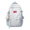 Schoolbag New American Retro Backpack Female Embroidery Letter Simple Travel Backpack Male Junior High School High School Student Schoolbag Female