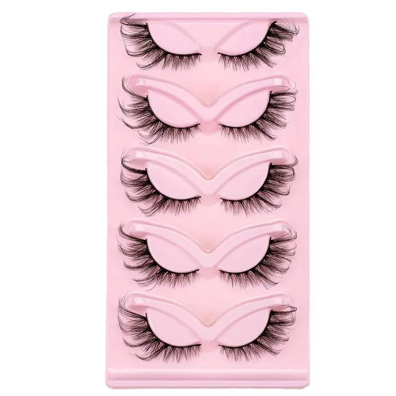 Reusable Easy to Clean fox 3D Artificial Eyelashes with Fluffy cat Eye Appearance Slanting and Slender Long False Eyelashes