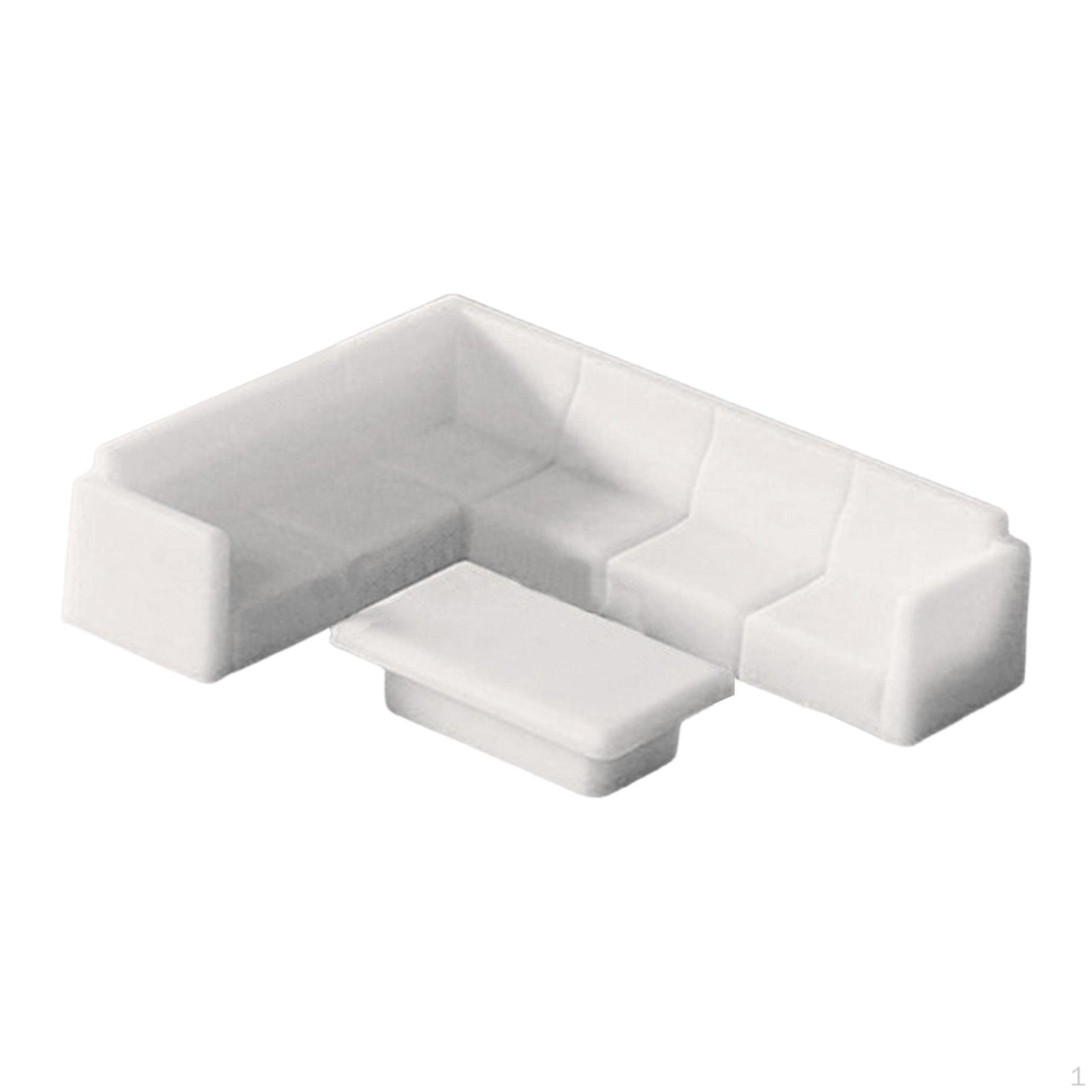 

1/50 Dollhouse Miniature Sofa Set Mini Tiny Realistic for Photo Props Architecture Style A