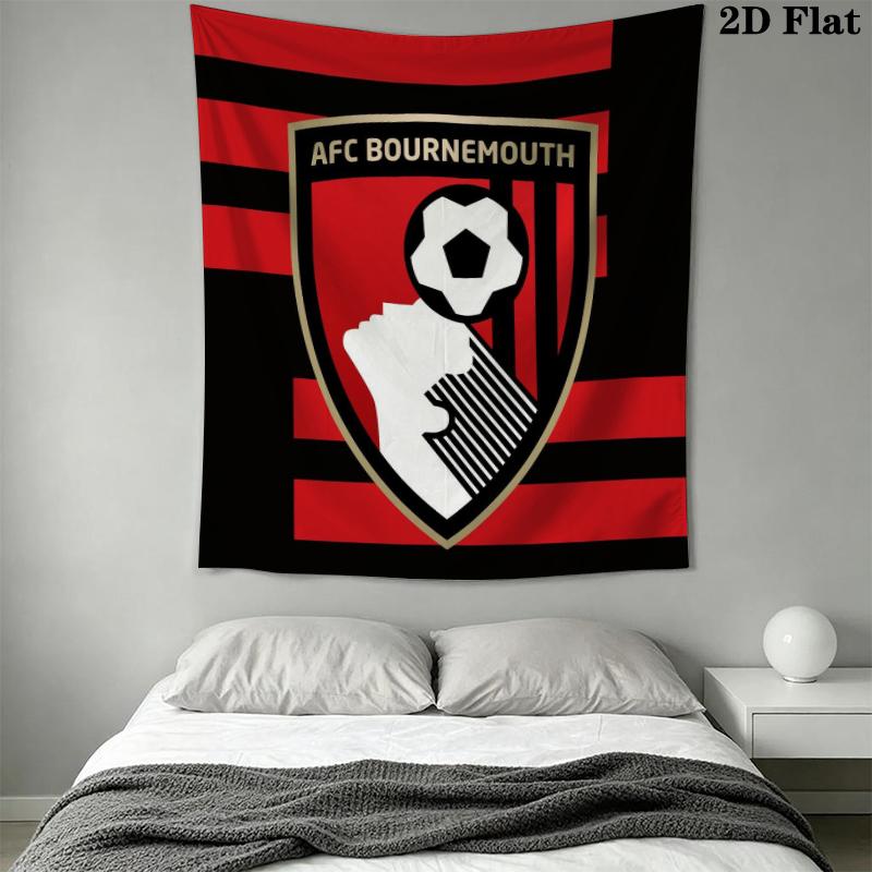 AFC Bournemouth Wall Tapestry Aesthetic Wall Hanging Printed Fabric Blanket Decorative Tapestries for Bedroom Living Room Home Decor