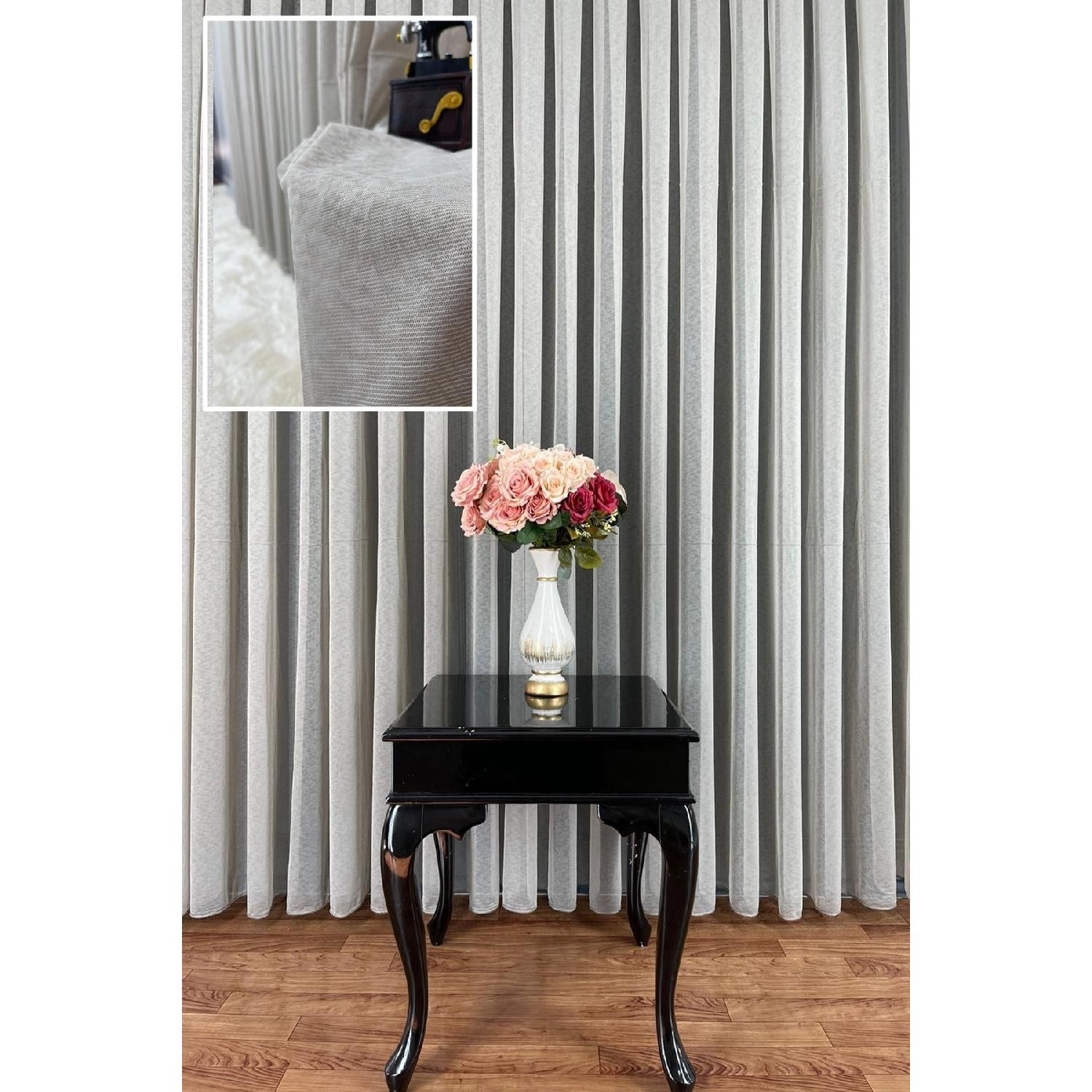 

Тюль из натурального льна цвета норки 1х2 разреженный плеле 300 х 260 100 x 250