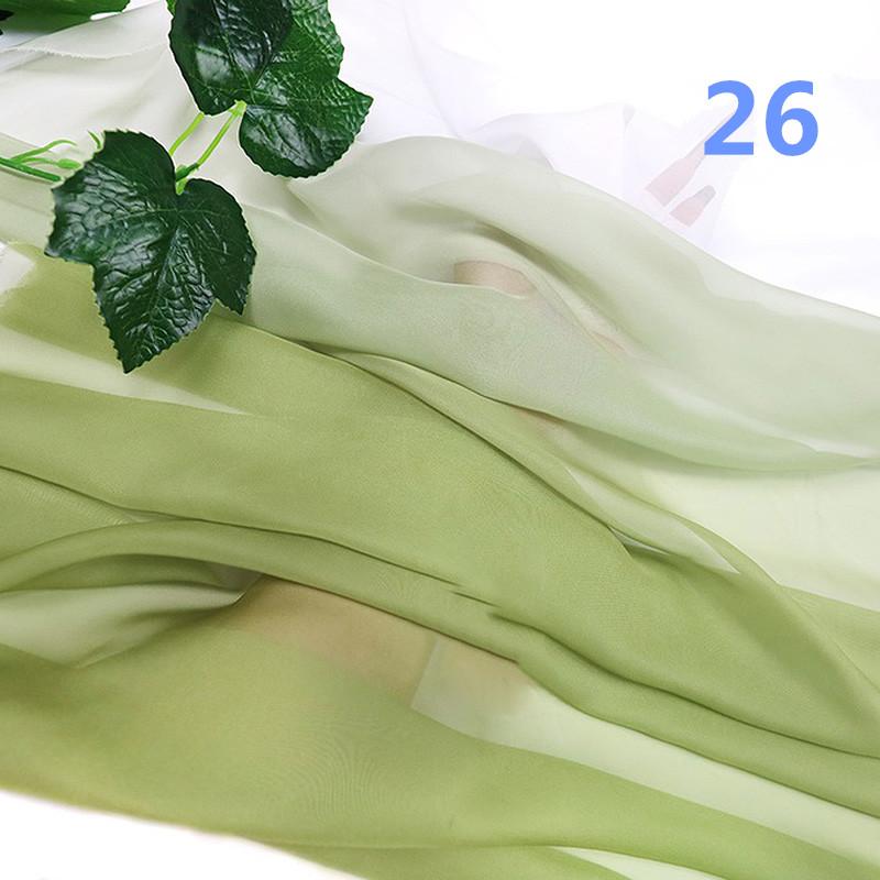 2M Styl Starożytny Kolor Tęczowy Gradient Szyfonowa Tkanina 30D Organza Tiulowa Tkanina Do Rękodzieła Hanfu Suknia Ślubna Dekoracja Sceniczna