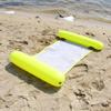 Outdoor Inflatable Striped Floating Pool Lounger - Single Person Foldable Hammock