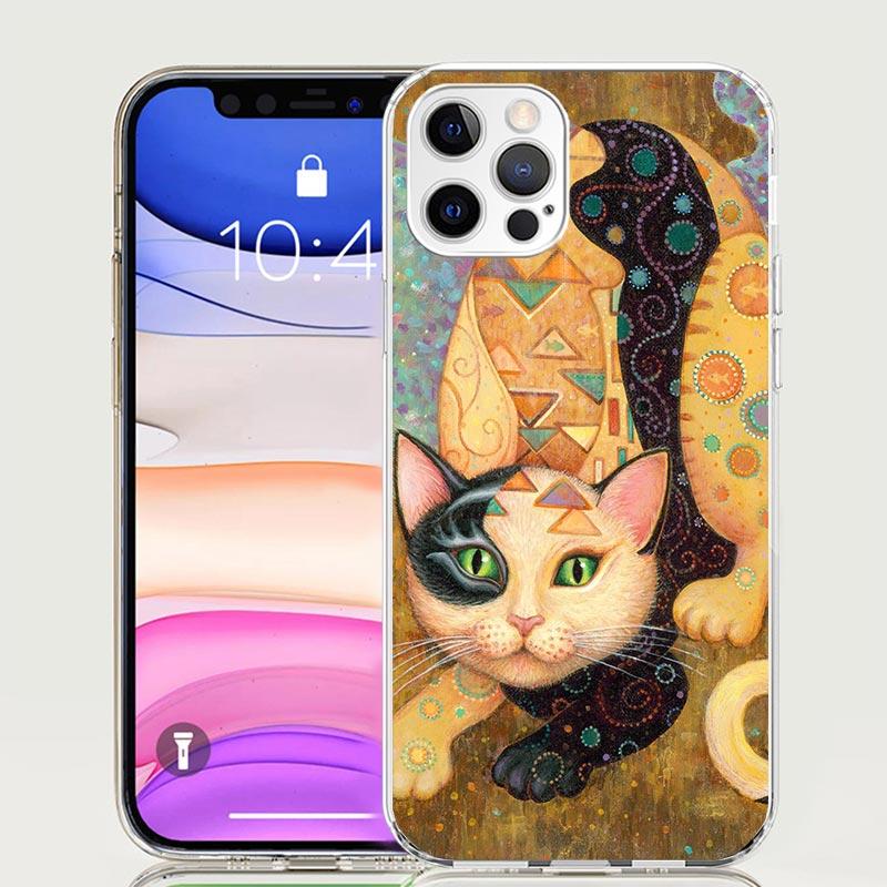 Kiss by Gustav Klimt Desig Case Phone Cover for Apple iphone 16 15 14 13 12 Mini 11 Pro Max 16E X XS XR 7 Plus 8 + SE 2020 Trend