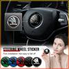 1Pcs 43mm Skoda Bird Logo Steering Wheel Emblem Sticker Anti-Fade Decor Decal Fit Skoda Sedan SUV Sports Car Steering Hub Cover