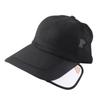 Summer Baseball Cap Breathable Canvas Baseball Cap Unisex Retractable Brim Stylish Hat for Tennis Running Camping Black