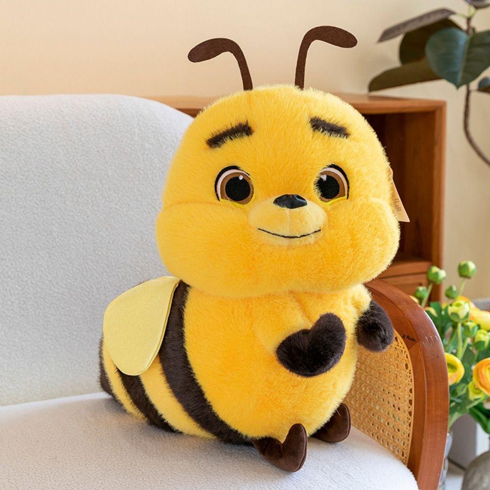 Plush Doll Bee Plush Toy Cartoon Bee Animal Plushie Funny Stuffed Bee Doll Birthday Gift