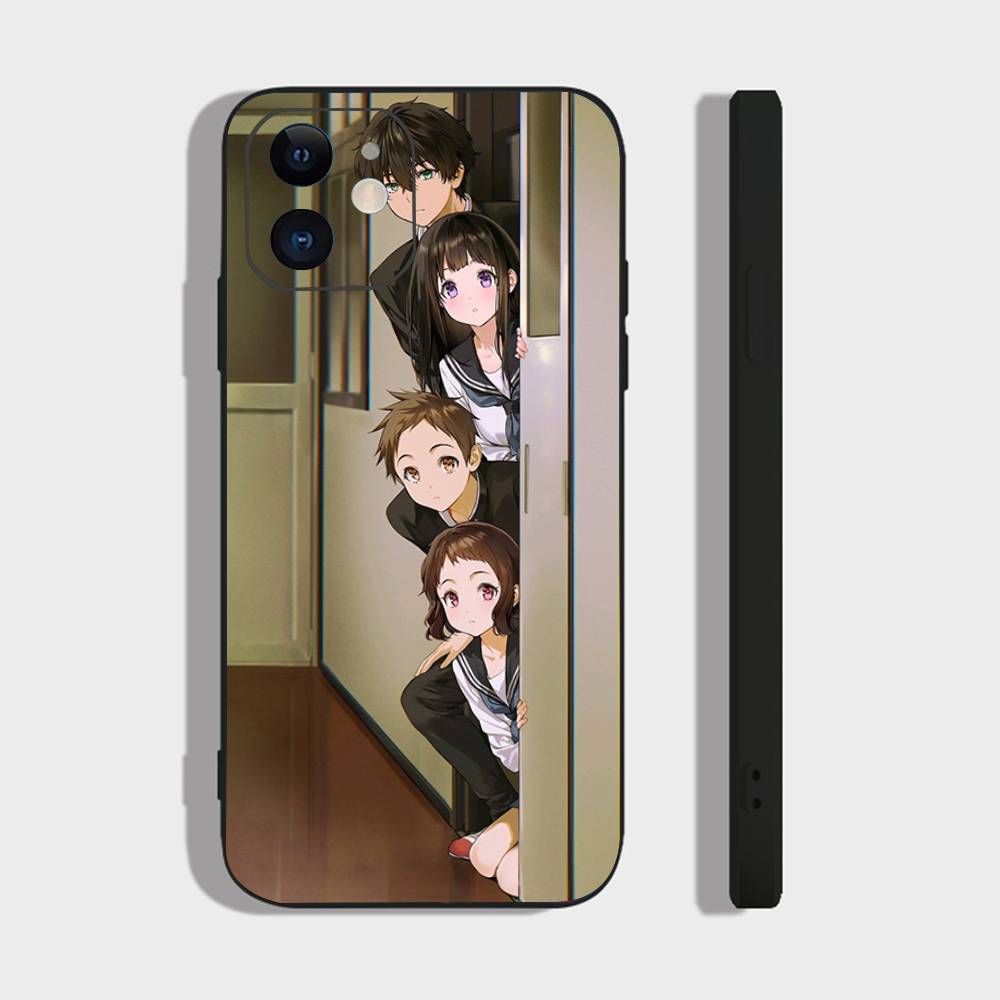 H-Hyouka Anime Handyhülle Für IPhone 17 Air 16 15 14 13 Pro Max 11 12 Schwarze Silikonhülle