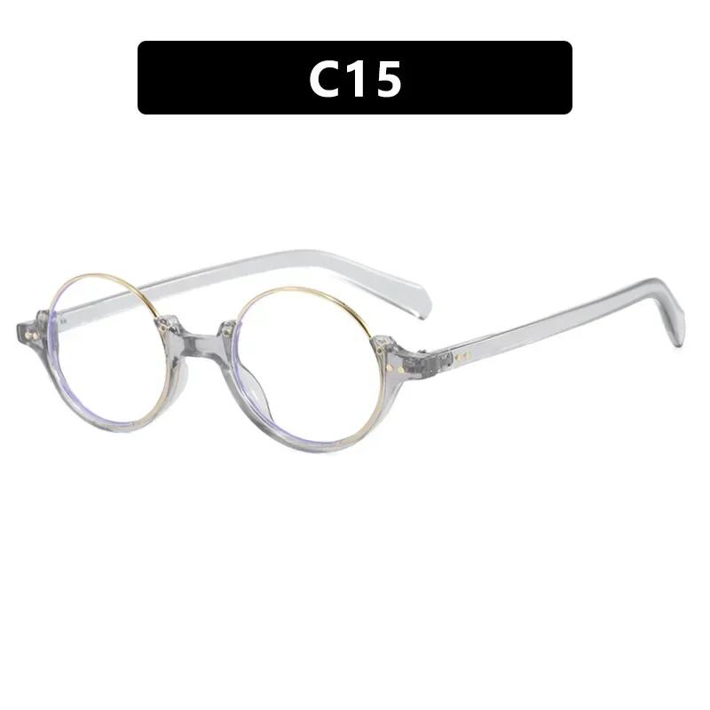  Vintage Rimless Round Sunglasses Women Fashion Leopard Tea Gradient Shades UV400 Men Trending Rivets Punk Sun Glasses