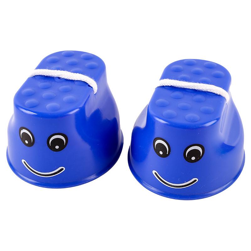 Traditional Smiling Face Stilts for Sensory Integration and Outdoor Team-Building Activities