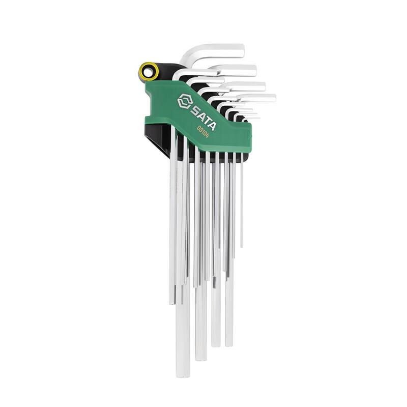 SATA 12-Piece Imperial Extra-Long Hex Key Set 1/16 -3/8 Set