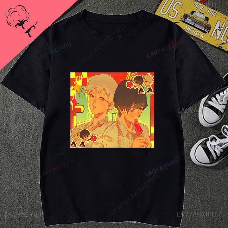 Das Sommer Hikaru Starb Niedliches Anime-Shirt Baumwolle Rundhals Kreativität Ästhetik Jugend Unisex Grafische T-Shirts Goth Hemd Kleidung